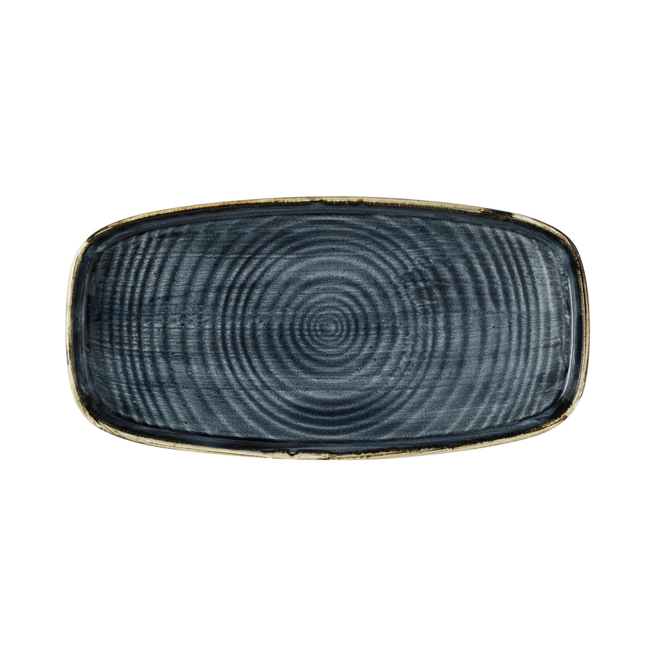 Stonecast, Platte mit Steilrand Oblong 300 x 154 mm Blueberry